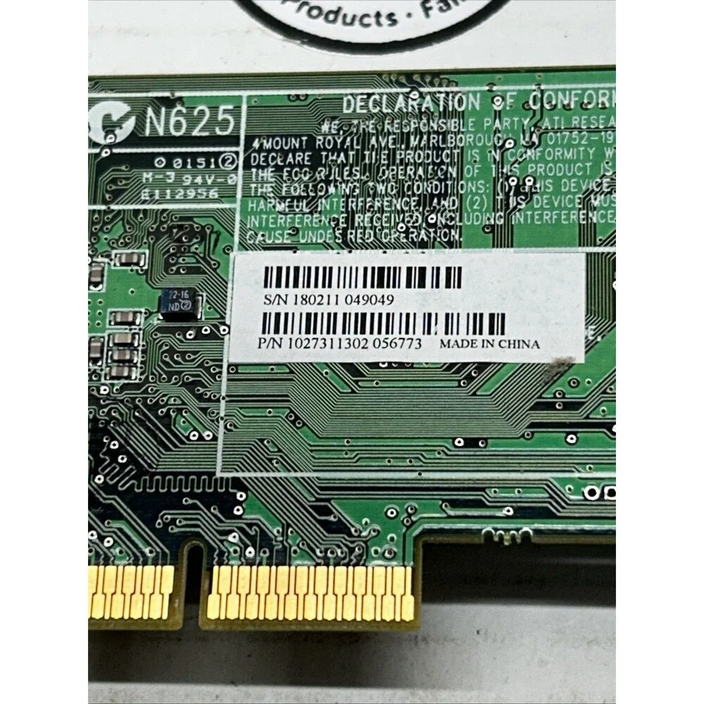 Vintage 2001 ATI Rage 128 Ultra AGP Video Card 109-73100-02 Tested